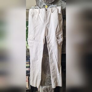Ralph Lauren Cream Thin Wale Corduroy Cargo Pants